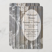 ウッ素朴ドのリ結婚ハーサルディナー招待状 招待状 (正面/裏面)