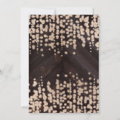 ウッ素朴ドアンドゴールデングリットブライダルシャワー招待状 招待状 (裏面)