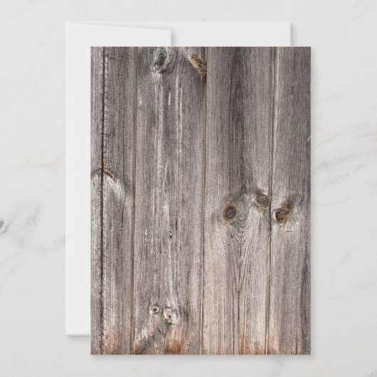 ウッ素朴ドウィズティール（緑がかった色）ブルーデイジーブライダルシャワー 招待状 (裏面)