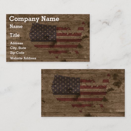 ウッ素朴ドオーバー統一された州名刺 名刺 (正面/裏面)