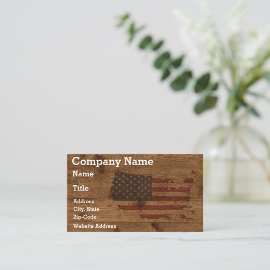 ウッ素朴ドオーバー統一された州名刺 名刺 (スタンド正面)
