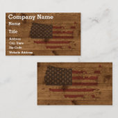 ウッ素朴ドオーバー統一された州名刺 名刺 (正面/裏面)