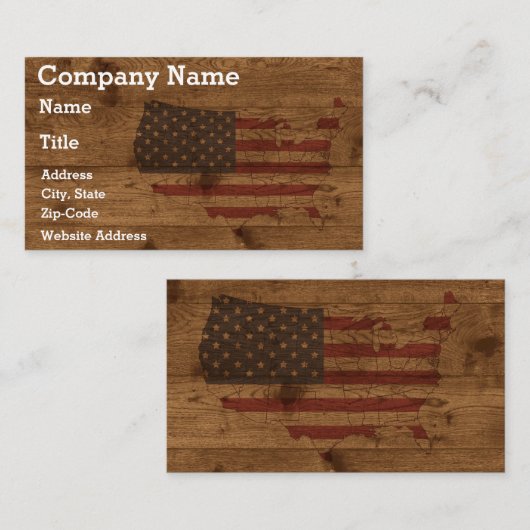 ウッ素朴ドオーバー統一された州名刺 名刺 (正面/裏面)