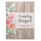 ウッ素朴ドカントリーファームハウスフローラバラジャーナル ノートブック (正面)