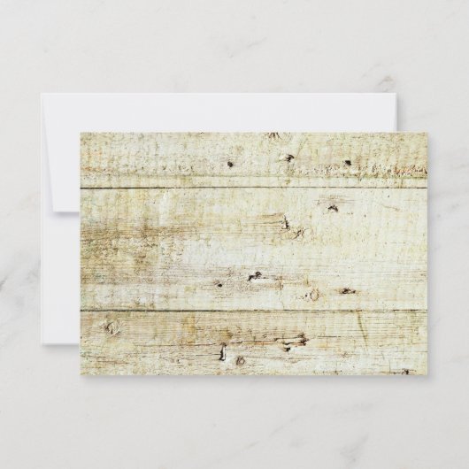 ウッ素朴ドカントリー結婚式の出欠確認カード 出欠カード (裏面)