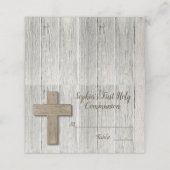 ウッ素朴ドクロスファーストコミュニオン-座席表 プレイスカード (外部開封)