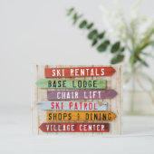 ウッ素朴ドスキーリゾートディレクショナルアローズ ポストカード (スタンド正面)