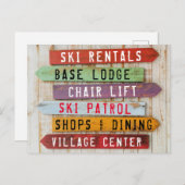 ウッ素朴ドスキーリゾートディレクショナルアローズ ポストカード (正面/裏面)