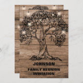 ウッ素朴ドストリングライト&ツリーファミリ懇親会I 招待状 (正面/裏面)