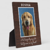 ウッ素朴ドッグペット記念写真記念日 フォトプラーク (側面)