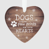 ウッ素朴ドパウプリントペット記念オーナメント オーナメント (正面)