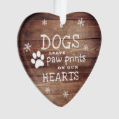 ウッ素朴ドパウプリントペット記念オーナメント オーナメント (正面)