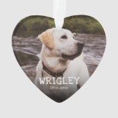 ウッ素朴ドパウプリントペット記念オーナメント オーナメント (裏面)