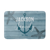 ウッ素朴ドヒトデカスタムファミリービーチハウス バスマット (正面)