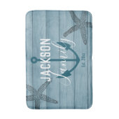 ウッ素朴ドヒトデカスタムファミリービーチハウス バスマット (正面縦)