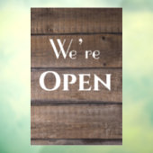 ウッ素朴ドビジネスレストランWE'reオープンサイン ウィンドウサイン (シート3)