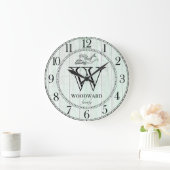 ウッ素朴ドビーチレイクハウスファミリーネームマーメイド ラージ壁時計 (ホーム)