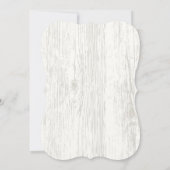 ウッ素朴ドピンクフラワーブライダルシャワー招待 招待状 (裏面)