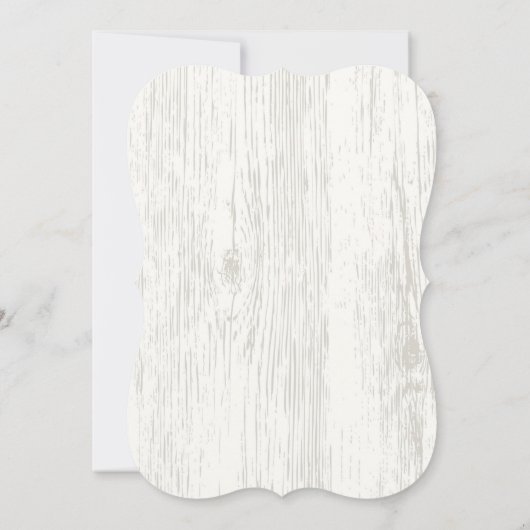 ウッ素朴ドピンクフラワーブライダルシャワー招待 招待状 (裏面)