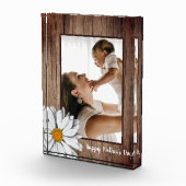 ウッ素朴ドフレームフォトデイジーハッピーマザーズデイ フォトブロック (右)