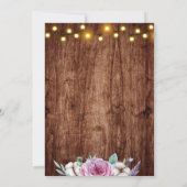 ウッ素朴ドフローラコットンIドBBQ招待状 招待状 (裏面)