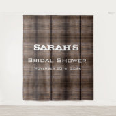 ウッ素朴ドブライダルシャワーの背景 タペストリー (正面)