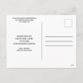 ウッ素朴ドポインセチアツインズ初めてのクリスマス シーズンポストカード (裏面)