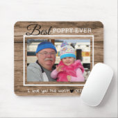 ウッ素朴ドポ最高のピーエバーじいちゃん写真 マウスパッド (マウス)