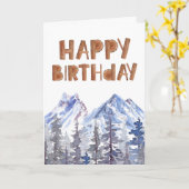ウッ素朴ドランド冬林ハッピーバースデー カード (黄色い花)