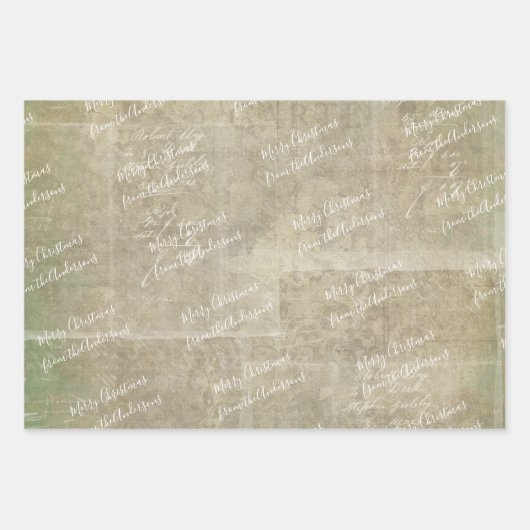 ウッ素朴ドランド水彩の国の名称 ラッピングペーパーシート (正面)