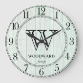 ウッ素朴ドレイクハウスファミリー名  ラージ壁時計 (正面)