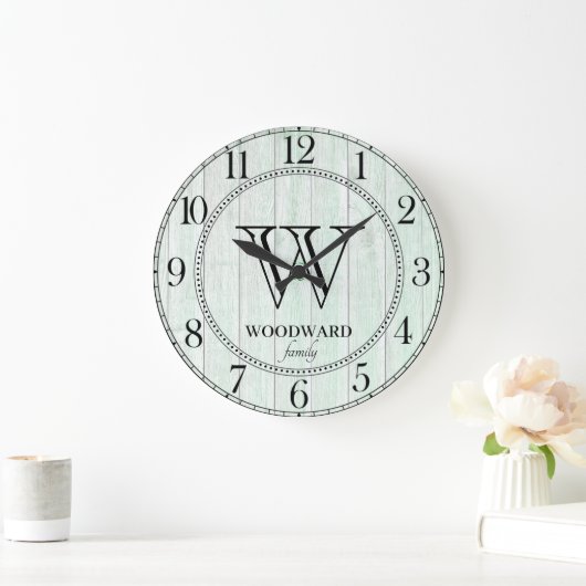 ウッ素朴ドレイクハウスファミリー名  ラージ壁時計 (ホーム)
