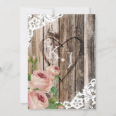 ウッ素朴ドレースとバラ結婚ズ 招待状 (裏面)