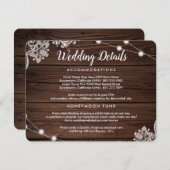 ウッ素朴ドレース&ストリングライ結婚ツズ詳細 エンクロージャーカード (正面/裏面)