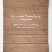 ウッ素朴ド写真数々のクリスマス 三つ折りクリスマスカード (内部中)