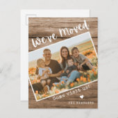 ウッ素朴ド引っ越しましたファミリーフォトニューホーム 案内ポストカード (正面/裏面)