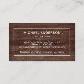 ウッ素朴ド眼鏡アイドクターオプトメトリスト 名刺 (裏面)