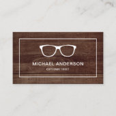 ウッ素朴ド眼鏡アイドクターオプトメトリスト 名刺 (正面)