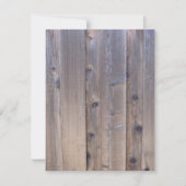 ウッ素朴ド結婚式招待状 招待状 (裏面)