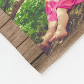 ウッ素朴ド11フォトコラージュファミリーラブ引用文 フリースブランケット (角)