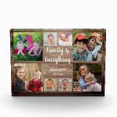 ウッ素朴ド8フォトコラージュファミリー引用文 フォトブロック (正面)