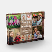 ウッ素朴ド8フォトコラージュファミリー引用文 フォトブロック (左)