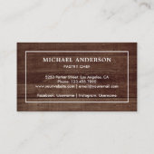 ウッ素朴ド·キッチン·ホワイト転がズ·ピン·ペストリー·シェフ 名刺 (裏面)