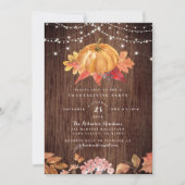 ウッ素朴ド&ストリングライト感謝祭パーティー 招待状 (正面)