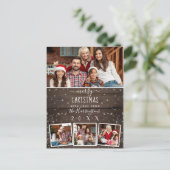 ウッ素朴ド&スノーファミリー4フォトメリークリスマス シーズンポストカード (スタンド正面)