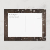 ウッ素朴ド&スノーファミリー4フォトメリークリスマス シーズンポストカード (裏面)