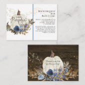 ウッ素朴ド·パンプキン·ネービー·ブルー·フローラ·ブック·リクエスト 名刺 (正面/裏面)