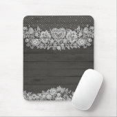 ウッ素朴ド&ホワイトレースファレースのようームハウスシック マウスパッド (マウス)