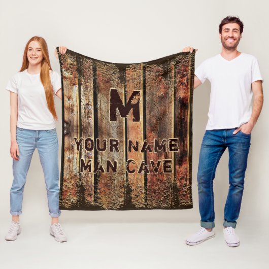 ウッ素朴ド·ルッパーソナライズされたク·マン·ケイブ·ブランケット フリースブランケット (インサイチュ)
