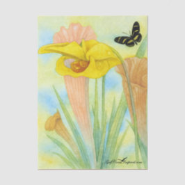 ウツボカズラの花のティッシュペーパー 薄葉紙